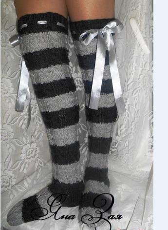 Women Thigh-high Knit Stocking - đánh giá và giá Thigh High Sock Stay Up