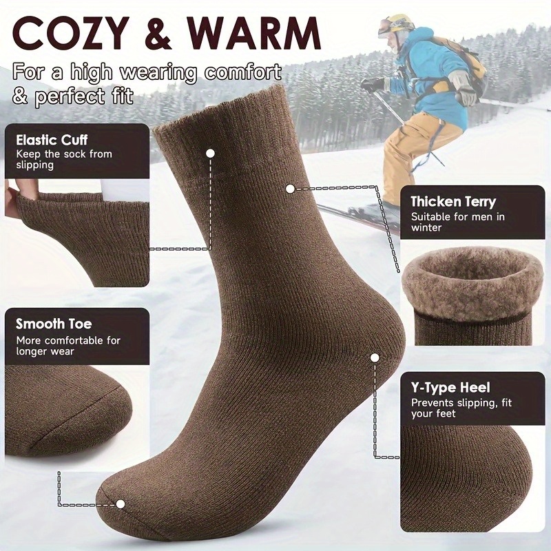 1 Pair Winter Thick Men's Snow - đánh giá và giá Thermal Sock Winter