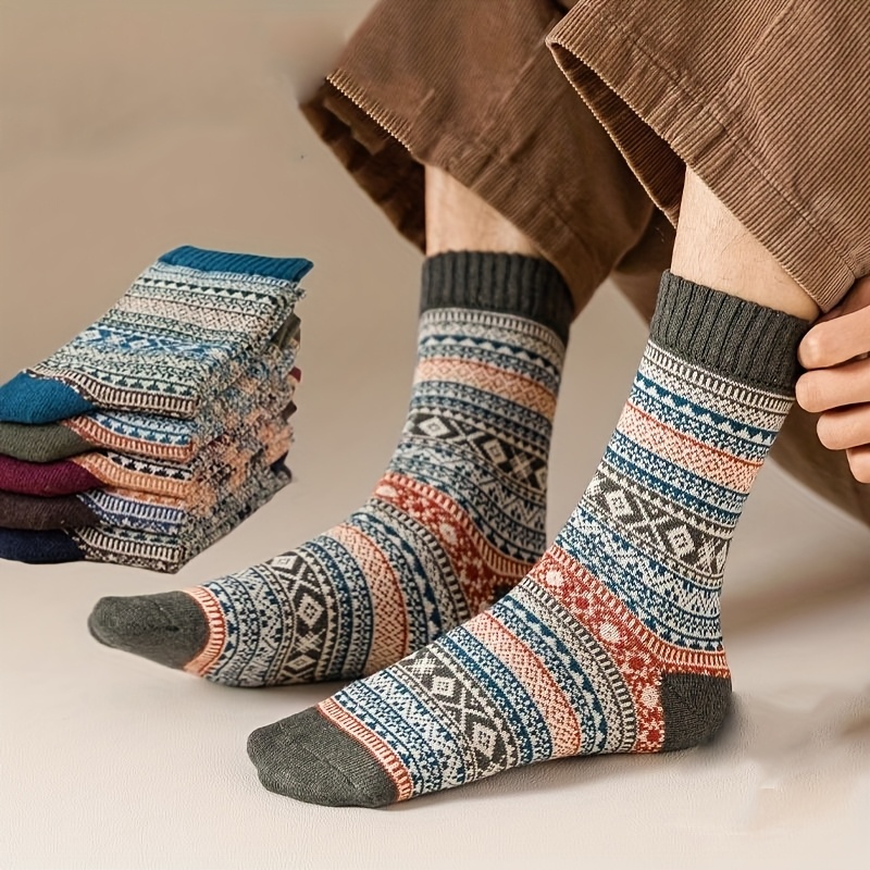 5 Pairs of Winter Retro Thick  - đánh giá và giá Compression Sock Medical